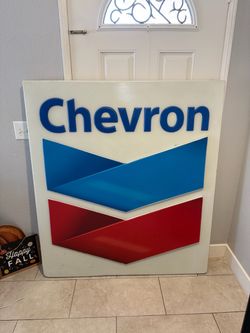 Chevron Gas Station Sign – Large LED Lighted Sign