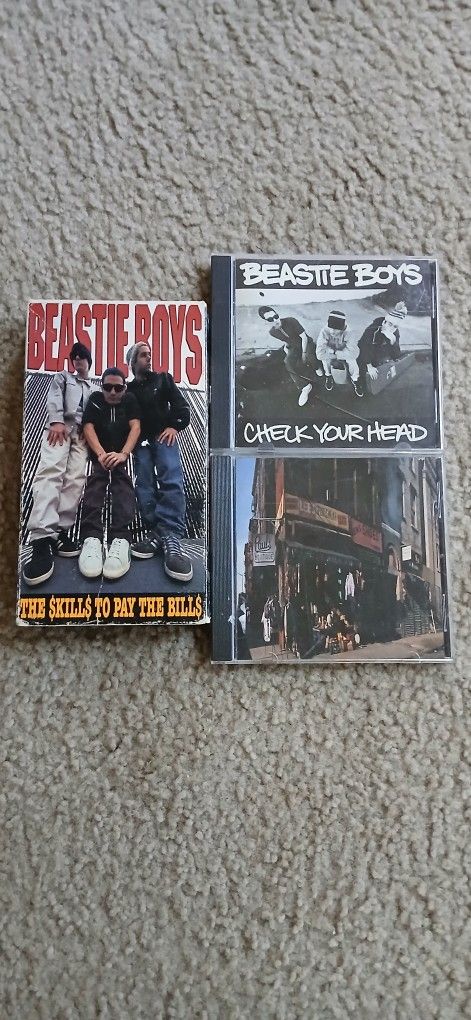 Beastie Boys CD Lot And VHS Tape The Skills To Pay The Bills Paul's Boutique 1989 Check Your Head 1992