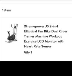 XtremepowerUS 2-in-1 Elliptical Fan Bike Trainer