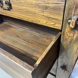 Heirloom-Quality Custom-Made Rustic Farmhouse Chest & Nightstand Set