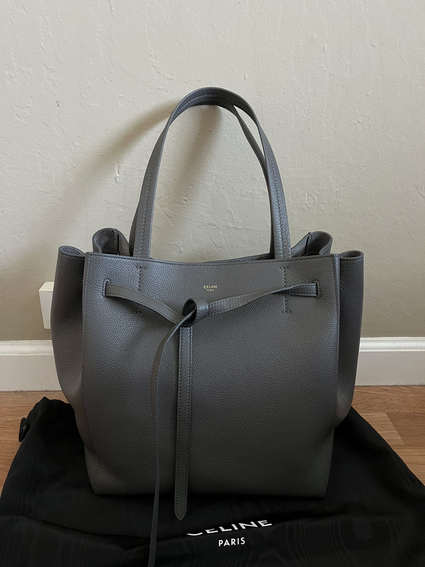 Authentic Celine Cabas Phantom Soft Grained Calfskin Small Tote Bag