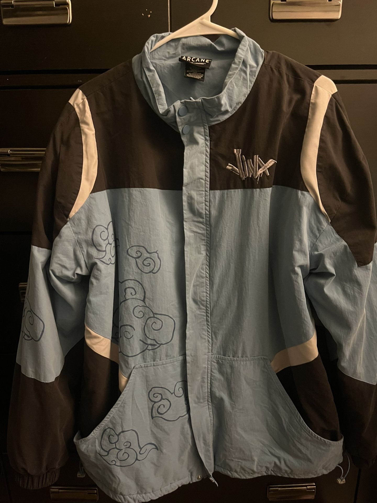 Arcane Jinx Color‑Block Windbreaker – Size L (Never Worn)