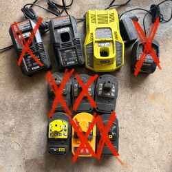 Ryobi Lithium Batteries And Chargers
