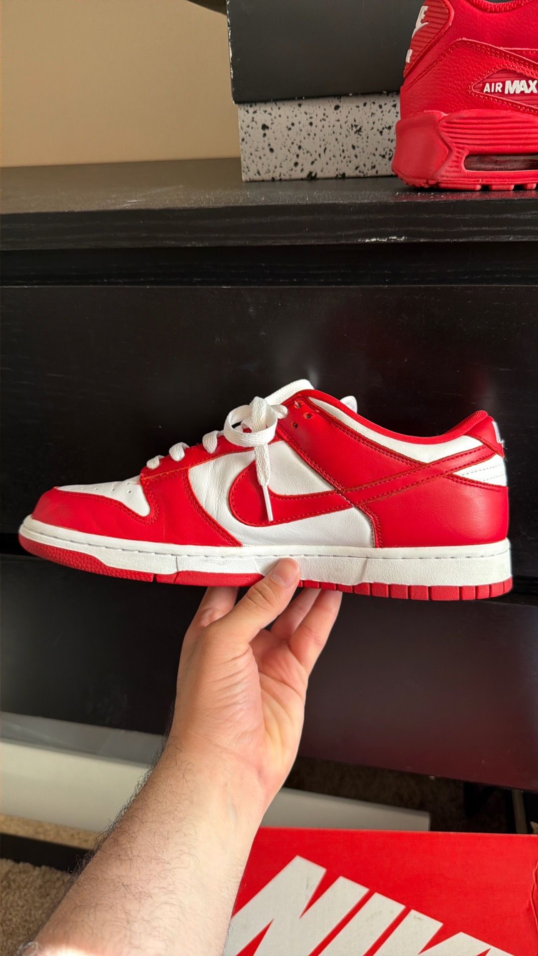University Red Dunks Men’s Size 10