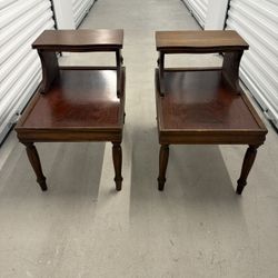 Two Vintage Step Up End Tables (2)