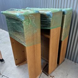 Free Oak Desk Top Hutch One Lighted