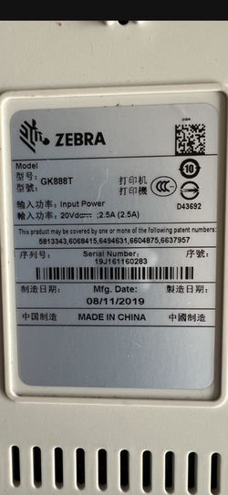 Zebra Thermal Shipping Label Print ( Well Known Brand)
