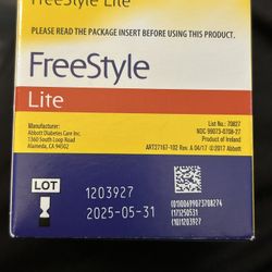 Freestyle Lite Blood Glucose Test Strips 