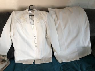 Off white jacket with matching skirt