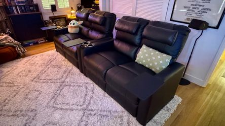 Octane XS300 Bonded Leather Power Recline Home Theater Seats