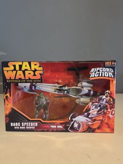 Star Wars Revenge of the Sith BARC SPEEDER VEHICLE WITH BARC TROOPER 2005