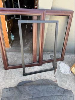2 dark wood Frames