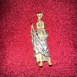 Gold San Judas Pendant 