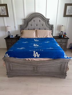 King size bed frame W/ mattress
