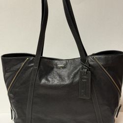 Fossil Women's Gwen Large Leather Tote Bag Black