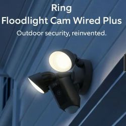 Floodlight Cam Plus Wired - Outdoor Smart Security Camera with Two LED Lights, Two-Way Talk, Color Night Vision 