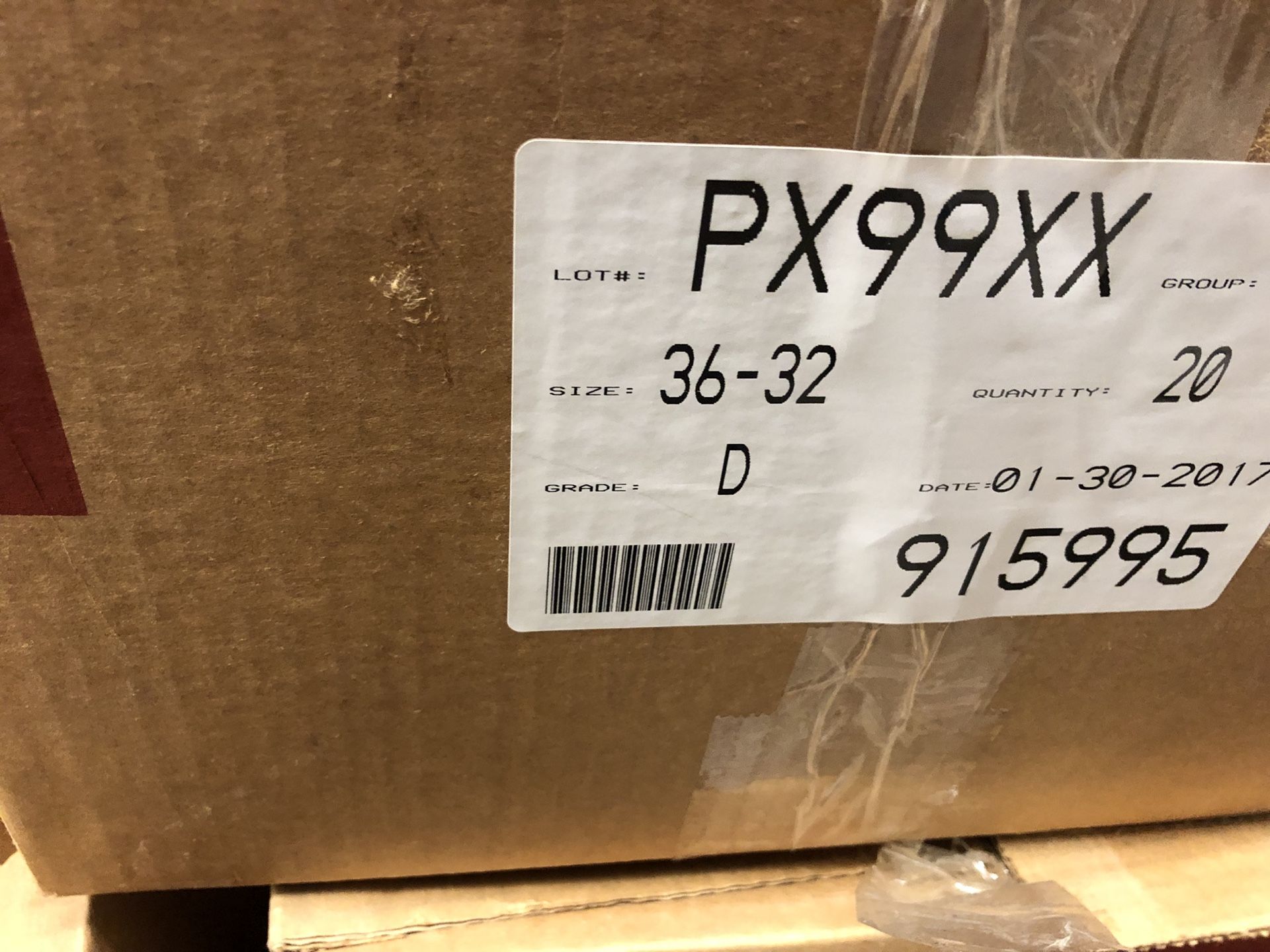 Work pants $20 a box 20 pair in a box