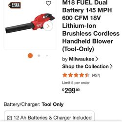 Milwaukee M18 Leafs Blower 