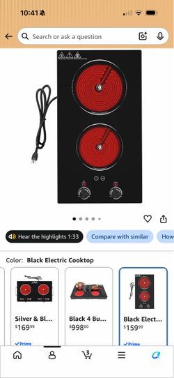 Infrared Cooker 1200W+900W Dual Burner