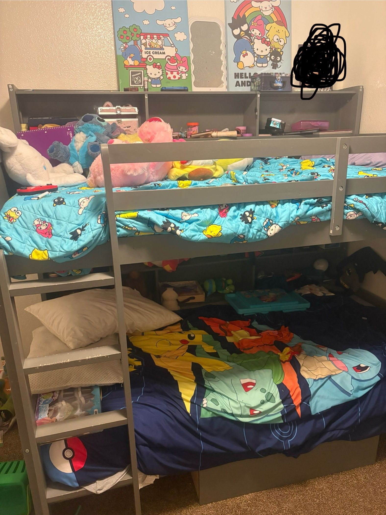 Dark Grey bunk Bed