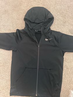 Nike Dri-FIT Black Full Zip Hoodie Athletic Jacket Size Small