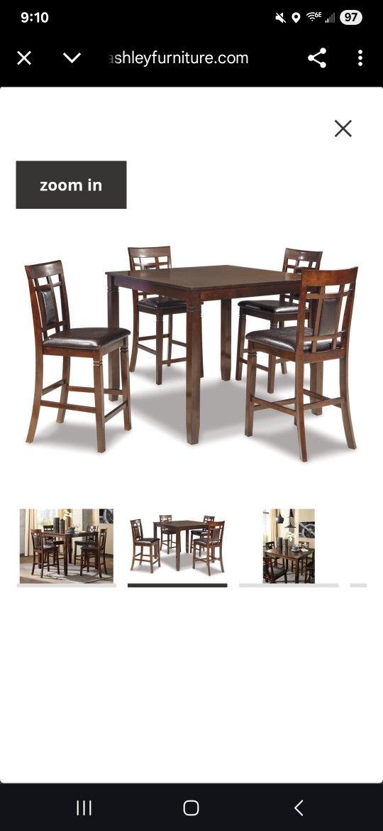 Bennox Counter Height Dining Table and 4 Bar Stools Set