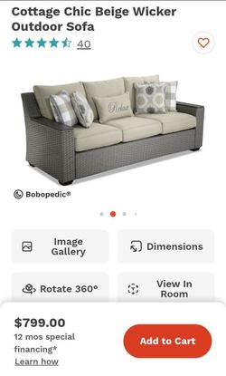 One couch retails $800 alone one optimum retails $200 each retail value on this luxury patio furniture set over $2,000 high quality Costco quality pat