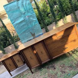 Mid Century Dresser & Matching Nightstand