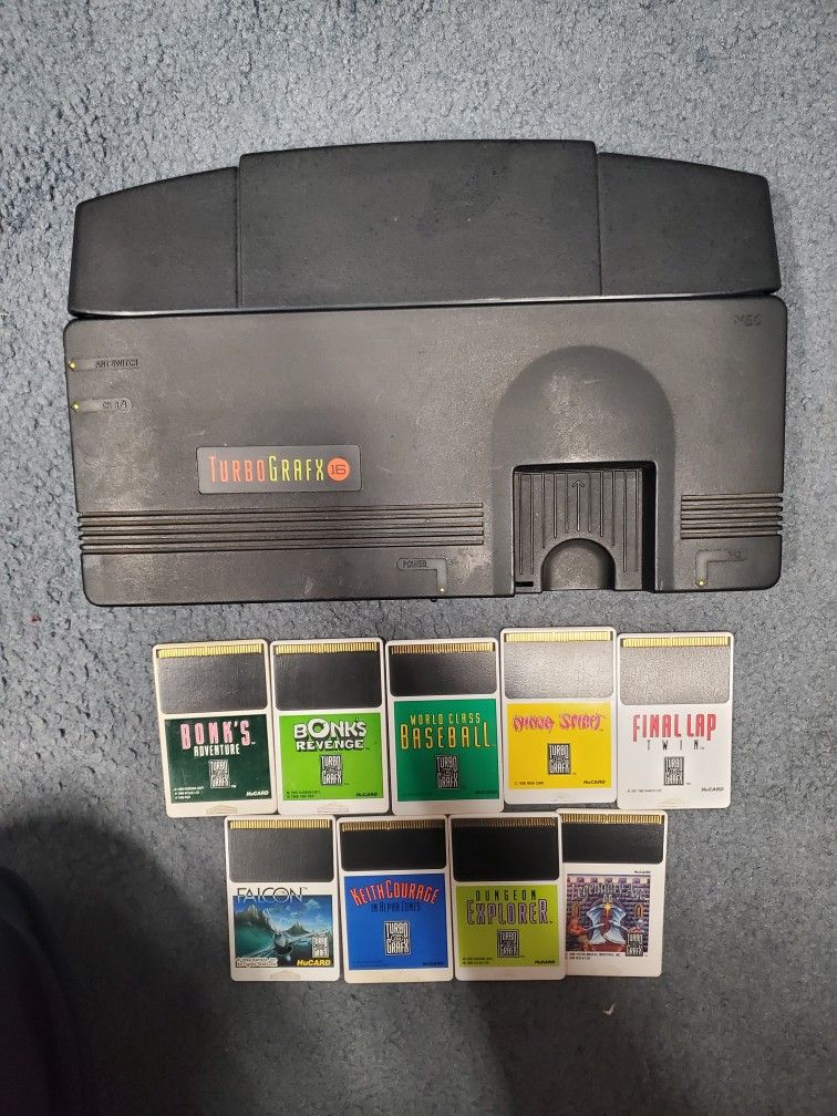 Turbo Grafx 16 with games