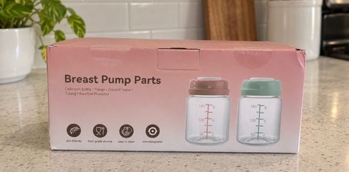 Pink Breast Pump Bottles 6-Pack 6 oz