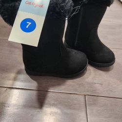 Girls Tall Black Boots 