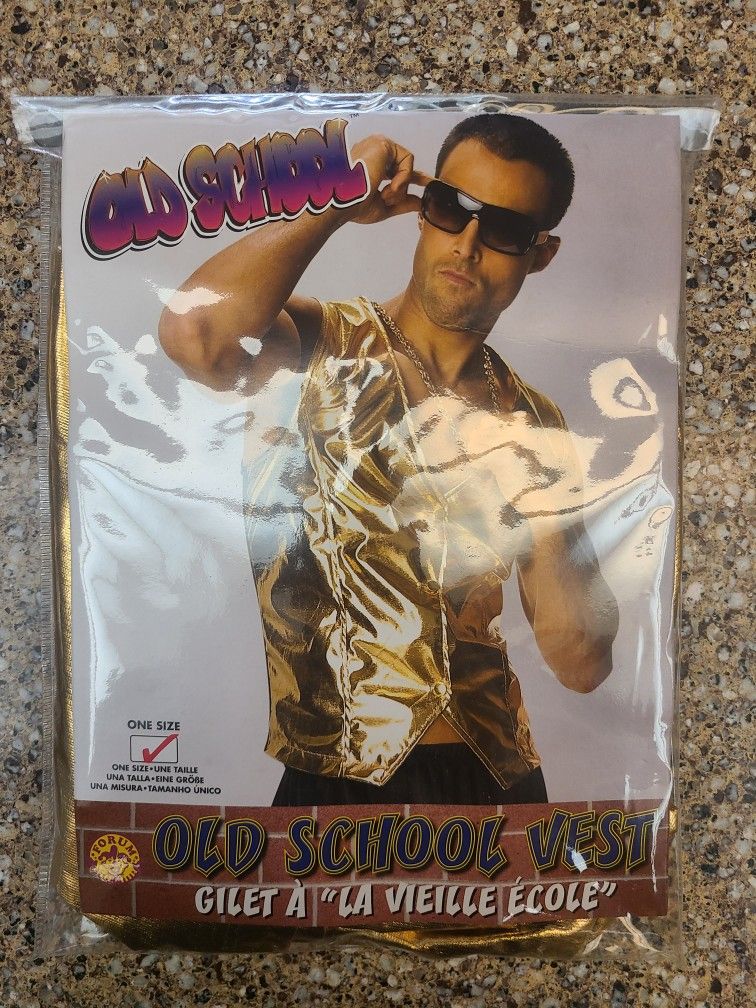 Old School Gold Pants & Vest Halloween Costume