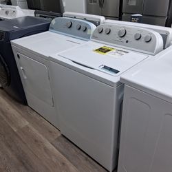WHIRLPOOL TOP LOAD LIKE NEW WASHER W/ REMOVABLE AGITATOR & ELECTRIC DRYER SET ! 