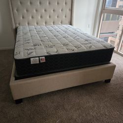 Queen Bed Frame With Mattress 