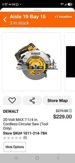DEWALT 20V MAX 7-1/4 in. Cordless Circular Saw