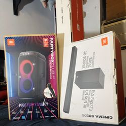 JBL Home Audio Package ≈ JBL PartyBox 120 Bluetooth Portable Speaker JBL SB595 Dolby Atmos Soundbar
