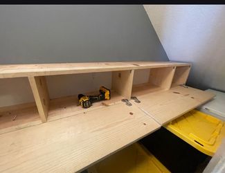 Handmade Wood Cubby Shelf Unit