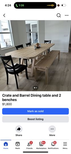 Crate And Barrel Large Dining Table