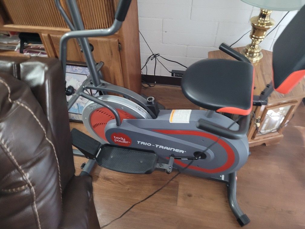 New Elliptical bike, Cat tree, Cat litter