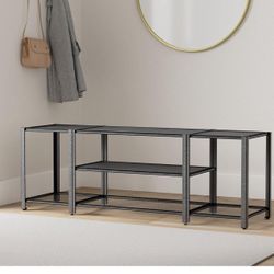 Modern TV Stand for TVs up to 65 Inches, 3-Tier Entertainment Center, Industrial TV Console Table with Open Storage Shelves, 