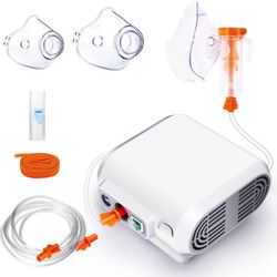 Portable Compressor Nebuliser, Home Nebuliser Machine Personal Steam Atomizer for Kids and Adult, Jet Nebuliser Compressor with 1 Set Accessories