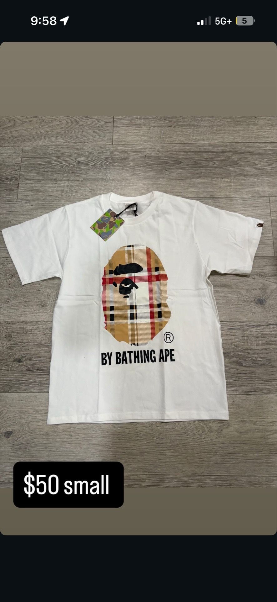 Burberry Bape shirt small
