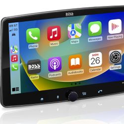 BOSS Audio Systems BCPA10 Single DIN Car Stereo Wireless Apple CarPlay, Wireless Android Auto, 10.1 Inch Touchscreen, Bluetooth, AM/FM Radio Receiver