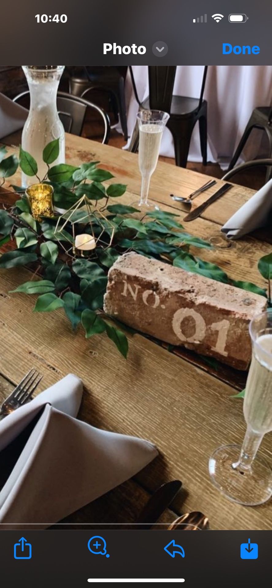 Chicago Brick Table Numbers