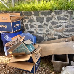 Cardboard Moving Boxes And packing Material Compost