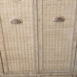 Handmade Wicker Armoire  