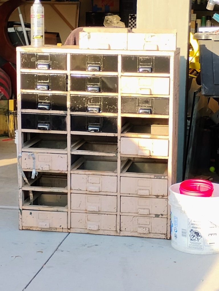 Vintage Index Card Filing Cabinet