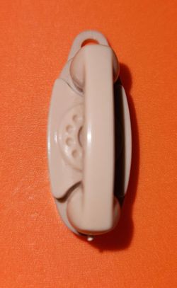 Vintage Bell System Miniature Princess Phone Charm - Pink