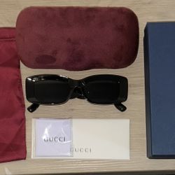 Gucci Black Rectangle Shades 