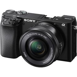 Sony Alpha A6100 Mirrorless Camera with 16-50mm Zoom Lens, Black